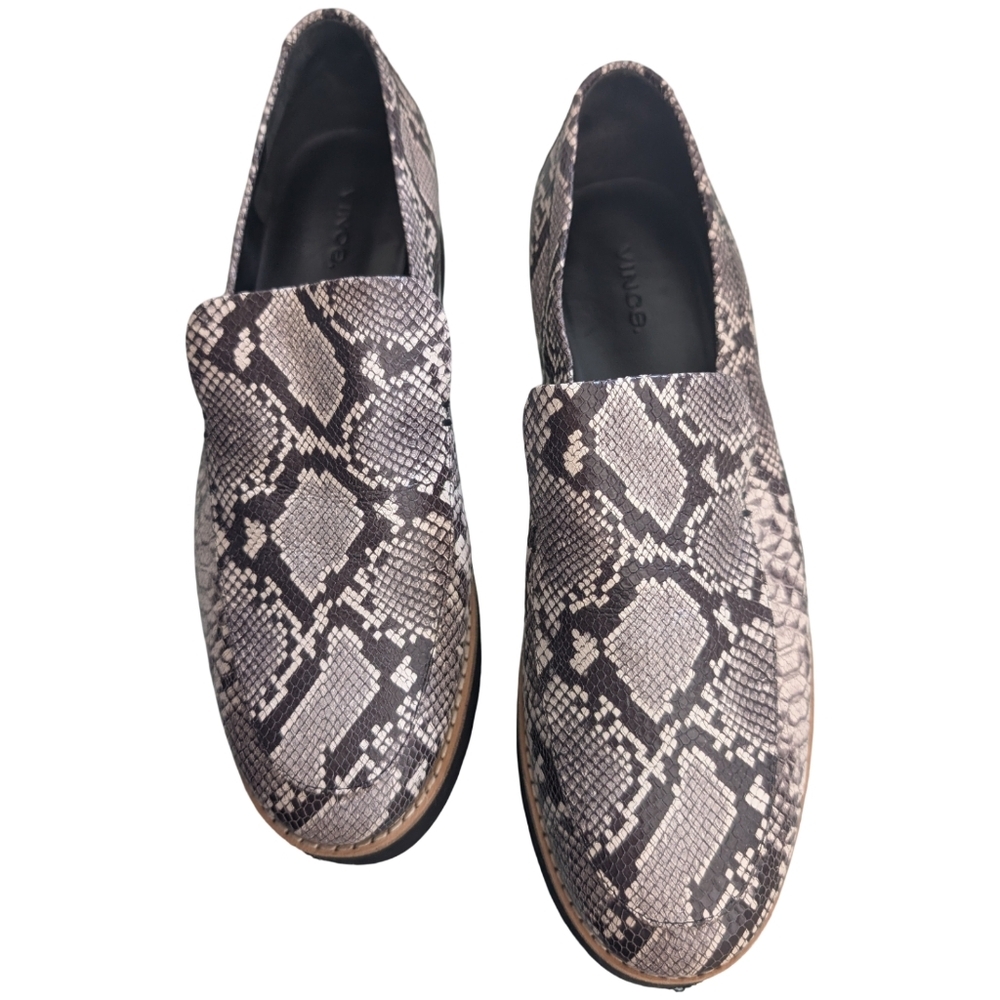 VINCE Zeta Snake Print Platform Loafers Size 9.5 - Like NEW! - Picture 5 of 10